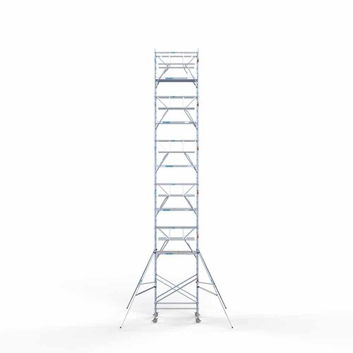 Euroscaffold Rollgerüst komplett 135 x 190 x 13,2m Arbeitshöhe inkl. doppeltem Frontgeländer