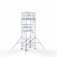 Euroscaffold Rollgerüst komplett 135 x 190 x 7,2 m Arbeitshöhe inkl. doppeltem Frontgeländer