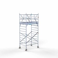 Euroscaffold Rollgerüst komplett 135 x 190 x 5,2 m Arbeitshöhe inkl. doppeltem Frontgeländer