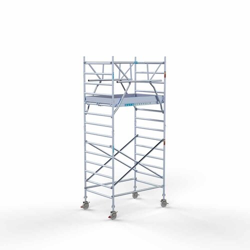 Rollgerüst komplett 135 x 190 x 5,2 m Arbeitshöhe inkl. doppeltem Frontgeländer Euroscaffold Rollgerüst komplett 135 x 190 x 5,2 m Arbeitshöhe inkl. doppeltem Frontgeländer