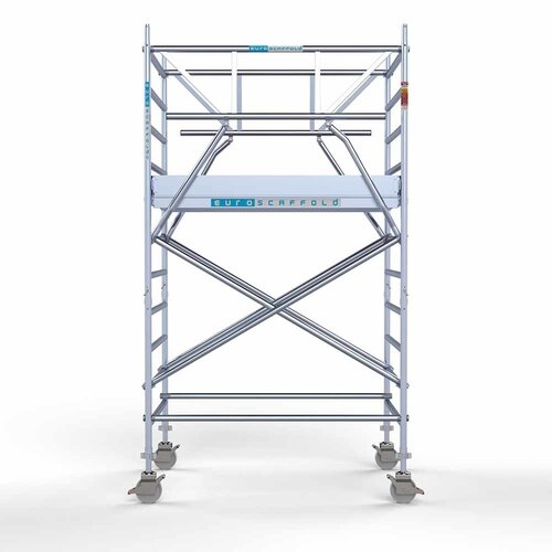 Euroscaffold Rollgerüst komplett 135 x 190 x 4,2 m Arbeitshöhe inkl. doppeltem Frontgeländer