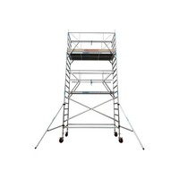 Euroscaffold Anhänger + Rollgerüst komplett 135 x 250 x 5,2 m Arbeitshöhe inkl. doppeltem Frontgeländer