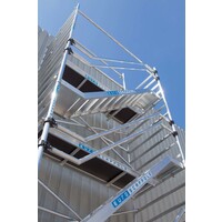 Euroscaffold Treppenturm 135 x 250 x 6,2 m Arbeitshöhe