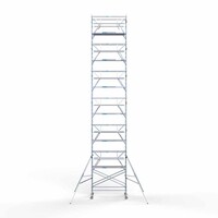 Euroscaffold Rollgerüst komplett 135 x 250 x 14,2m inkl. leichter Plattform + doppeltem Frontgeländer