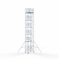 Euroscaffold Rollgerüst komplett 135 x 190 x 13,2m inkl. leichter Plattform + doppeltem Frontgeländer
