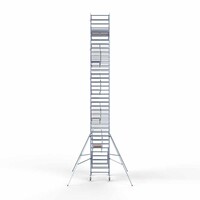 Euroscaffold Rollgerüst komplett 135 x 190 x 12,2m inkl. leichter Plattform + doppeltem Frontgeländer