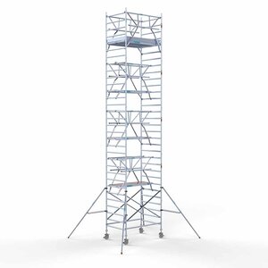 Euroscaffold Rollgerüst komplett 135 x 190 x 10,2m inkl. leichter Plattform + doppeltem Frontgeländer