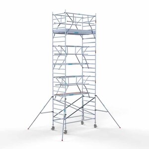 Rollgerüst Standard 135x250 8,2m Arbeitshöhe Carbonboden doppeltes Frontgeländer