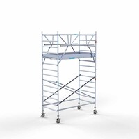 Euroscaffold Rollgerüst komplett 135 x 250 x 5,2m inkl. leichter Plattform + doppeltem Frontgeländer