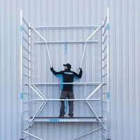 Euroscaffold Rollgerüst komplett 135 x 250 x 5,2m inkl. leichter Plattform + doppeltem Frontgeländer