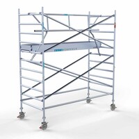 Euroscaffold Rollgerüst komplett 135 x 305 x 4,2m inkl. leichter Plattform + doppeltem Frontgeländer