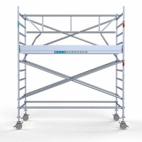 Euroscaffold Rollgerüst komplett 135 x 305 x 4,2m inkl. leichter Plattform + doppeltem Frontgeländer