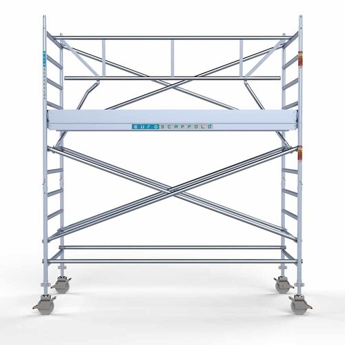Rollgerüst komplett 135 x 305 x 4,2m inkl. leichter Plattform + doppeltem Frontgeländer Euroscaffold Rollgerüst komplett 135 x 305 x 4,2m inkl. leichter Plattform + doppeltem Frontgeländer
