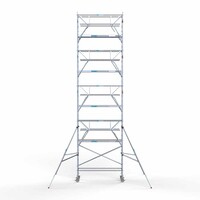 Euroscaffold Rollgerüst komplett 75 x 250 x 10,2m inkl. leichter Plattform + doppeltem Frontgeländer