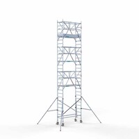 Euroscaffold Rollgerüst komplett 75 x 190 x 9,2m inkl. leichter Plattform + doppeltem Frontgeländer
