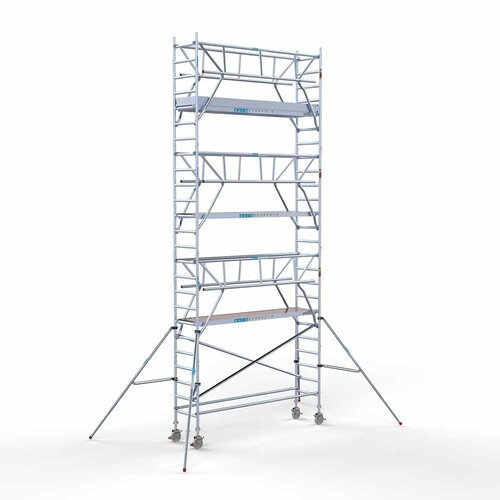 Euroscaffold Rollgerüst komplett 75 x 305 x 8,2m inkl. leichter Plattform + doppeltem Frontgeländer