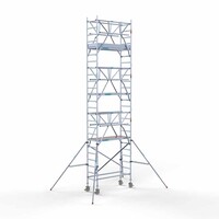 Euroscaffold Rollgerüst komplett 75x190x8,2m inkl. leichter Plattform + doppeltem Frontgeländer