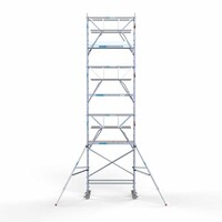 Euroscaffold Rollgerüst komplett 75x190x8,2m inkl. leichter Plattform + doppeltem Frontgeländer