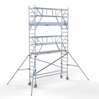 Euroscaffold Rollgerüst komplett 75 x 305 x 6,2m inkl. leichter Plattform + doppeltem Frontgeländer