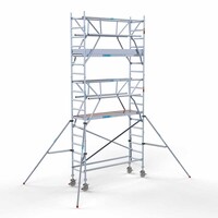 Euroscaffold Rollgerüst komplett 75 x 250 x 6,2m inkl. leichter Plattform + doppeltem Frontgeländer