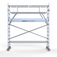 Euroscaffold Rollgerüst komplett 75 x 305 x 4,2m inkl. leichter Plattform + doppeltem Frontgeländer