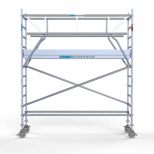 Euroscaffold Rollgerüst komplett 75 x 305 x 4,2m inkl. leichter Plattform + doppeltem Frontgeländer