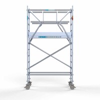 Euroscaffold Rollgerüst komplett 75 x 190 x 4,2m inkl. leichter Plattform + doppeltem Frontgeländer