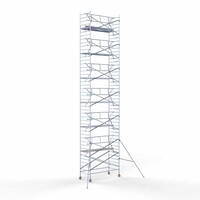 Euroscaffold Rollgerüst komplett 135 x 305 x 14,2 m Arbeitshöhe inkl. Leichtbauplattform + einfaches Frontgeländer