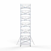 Euroscaffold Rollgerüst komplett 135 x 305 x 14,2 m Arbeitshöhe inkl. Leichtbauplattform + einfaches Frontgeländer