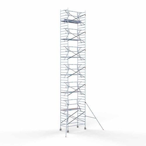 Euroscaffold Rollgerüst komplett 135 x 250 x 14,2 m Arbeitshöhe inkl. Leichtbauplattform + einfaches Frontgeländer