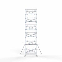 Euroscaffold Rollgerüst komplett 135 x 305 x 13,2m Arbeitshöhe inkl. Leichtbauplattform + einfaches Frontgeländer