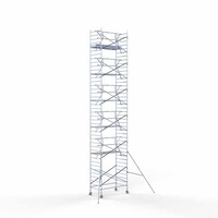 Euroscaffold Rollgerüst komplett 135 x 250 x 13,2m Arbeitshöhe inkl. Leichtbauplattform + einfaches Frontgeländer