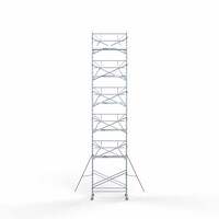Euroscaffold Rollgerüst komplett 135 x 250 x 13,2m Arbeitshöhe inkl. Leichtbauplattform + einfaches Frontgeländer