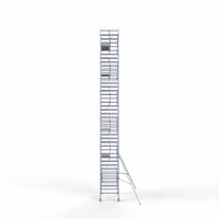 Euroscaffold Rollgerüst komplett 135 x 250 x 13,2m Arbeitshöhe inkl. Leichtbauplattform + einfaches Frontgeländer