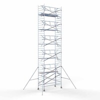 Euroscaffold Rollgerüst komplett 135 x 305 x 12,2 m Arbeitshöhe inkl. Leichtbauplattform + einfaches Frontgeländer