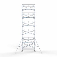 Euroscaffold Rollgerüst komplett 135 x 305 x 12,2 m Arbeitshöhe inkl. Leichtbauplattform + einfaches Frontgeländer