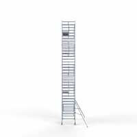 Euroscaffold Rollgerüst komplett 135 x 250 x 11,2 m Arbeitshöhe inkl. Leichtbauplattform + einfaches Frontgeländer
