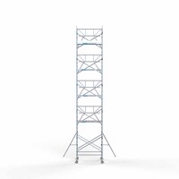 Euroscaffold Rollgerüst komplett 135 x 190 x 11,2m Arbeitshöhe inkl. Leichtbauplattform + einfaches Frontgeländer
