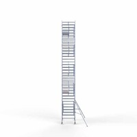 Euroscaffold Rollgerüst komplett 135 x 190 x 11,2m Arbeitshöhe inkl. Leichtbauplattform + einfaches Frontgeländer