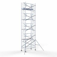 Euroscaffold Rollgerüst komplett 135 x 250 x 10,2 m Arbeitshöhe inkl. Leichtbauplattform + einfaches Frontgeländer