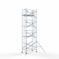 Euroscaffold Rollgerüst komplett 135 x 250 x 9,2 m Arbeitshöhe inkl. Leichtbauplattform + einfaches Frontgeländer