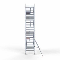 Euroscaffold Rollgerüst komplett 135 x 250 x 8,2 m Arbeitshöhe inkl. Leichtbauplattform + einfaches Frontgeländer
