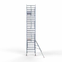 Euroscaffold Rollgerüst komplett 135 x 190 x 8,2 m Arbeitshöhe inkl. Leichtbauplattform + einfaches Frontgeländer