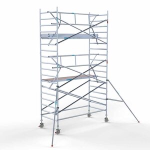 Euroscaffold Rollgerüst komplett mit einfachem Frontgeländer 135 x 305 x 6,2 m mit leichter Plattform Rollgerüst komplett mit einfachem Frontgeländer 135 x 305 x 6,2 m mit leichter Plattform