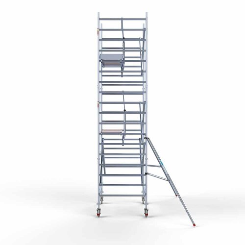 Rollgerüst komplett mit einfachem Frontgeländer 135 x 190 x 6,2 m mit leichter Plattform Euroscaffold Rollgerüst komplett mit einfachem Frontgeländer 135 x 190 x 6,2 m mit leichter Plattform