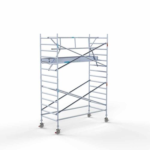 Rollgerüst komplett mit einfachem Frontgeländer 135 x 305 x 5,2 m mit leichter Plattform Euroscaffold Rollgerüst komplett mit einfachem Frontgeländer 135 x 305 x 5,2 m mit leichter Plattform