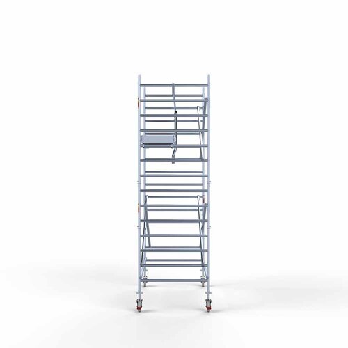 Rollgerüst komplett mit einfachem Frontgeländer 135 x 250 x 5,2 m mit leichter Plattform Euroscaffold Rollgerüst komplett mit einfachem Frontgeländer 135 x 250 x 5,2 m mit leichter Plattform