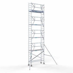 Rollgerüst komplett 75 x 250 x 10,2 m Arbeitshöhe inkl. Leichtbauplattform + einfaches Frontgeländer