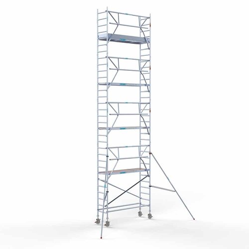 Euroscaffold Rollgerüst komplett 75 x 250 x 10,2 m Arbeitshöhe inkl. Leichtbauplattform + einfaches Frontgeländer