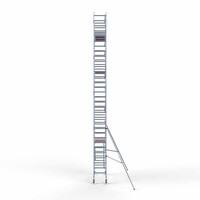Euroscaffold Rollgerüst komplett 75 x 250 x 10,2 m Arbeitshöhe inkl. Leichtbauplattform + einfaches Frontgeländer